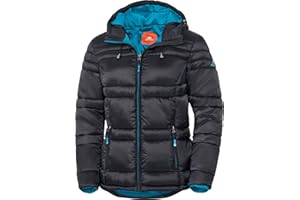 NORDCAP Steppjacke Damen, leichte Übergangsjacke, warm mit Kapuze, 100% Wattierung, ideal für den Frühling, Beere, Gr. 36