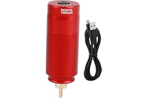 TMISHION Fuente de alimentación para tatuaje, Fuente de alimentación para máquina de tatuaje, Fuente de alimentación inalámbrica para pluma de tatuaje RCA Connect(rojo)