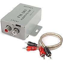 MEIRIYFA Car Audio Noise Isolator Filter, 4 Channel RCA Ground Loop Isolator 50W Car Stereo Noise Suppressor Reducer for Amplifier, Speakers, Car Audio Systems (Blue, 65cm