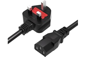 Mcbazel 1.2 meter UK Power Cable (IECC13 to BS1363) Kettle Lead/Power Cord compatible with Xbox One Only/Computers/Scanners/Printers/ 3-pin Shroud Power Connector