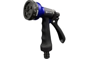 AUTOMAN Hose Pipe Spray Gun, 7 Patterns Garden Hose Spray Gun, High Pressure Hose Nozzle, Anti-Slip Water Hose Gun for Plants & Lawns Watering, Car & Bike Washing and Pets Bathing
