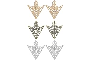 KSOIQPU 3 Paia di Spille con Colletto a Camicia,Spille a Triangolo,Accessori per Spille Vintage Cut-out Modello con Colletto a Camicia Spille Sono alla Moda e Popolari