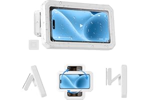 HOTUT Handyhalterung Dusche Wasserdicht, 360° Verstellbare Duschhalterung für Bad & Küche, wasserdichte, Beschlagfrei, HD Display Shower Handy Wandhalterung Ständer für Smartphones unter 7”