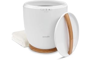 SereneLife Towel Warmer Bucket – Luxury Electric Towel Heater with Auto Shut-Off & Aromatherapy, Fits Large Bath Towel, Blanket, Robe or Pyjamas – Spa & Bathroom Use (Honey)