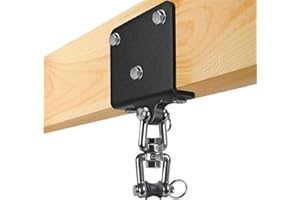 Kipika Heavy Duty Punching Bag Hanger - 360° Swivel I-Beam Mount, Ceiling Installation, Thick Hardware for Boxing, Aerial Yoga, and Home Gym