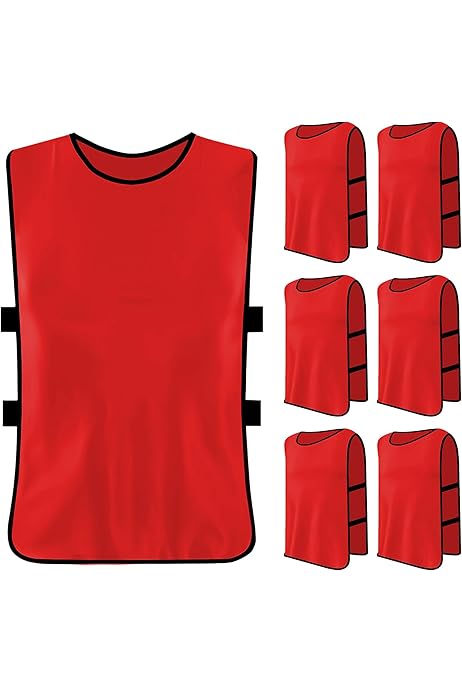 10 Pettorine Allenamento Verde Fluorescenti - 70x62cm, Per Calcio E Basket, Senza Logo - Foto 11