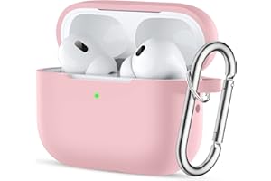Easuny AirPods Pro 2. Generacji Etui 2022, Pokrywa Ochronna Pełnego Korpusu Kompatybilna z Nowymi Apple AirPods Pro 2, Shockproof Silikonowy Futerał z Karabinką [Front LED Widoczny], Róża
