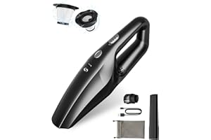 SERVOMASTER Aspirateur à Main sans Fil, Aspirateur Portable Voiture, Mini Aspirateur Voiture Puissant avec Batterie Rechargeable, Accessoires Interieur Kit Nettoyage Voiture pour Homme Femme