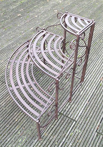 Eck-Blumentreppe, Pflanzentreppe, Blumenbank, Pflanzenregal, 3er, Eisen - 2