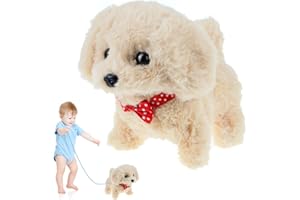 ZBATHTOY Toy Dogs for 1-3 Year Old Walking Dog Toys for Kids Age 1 2 3 Toy Puppy Electronic Interactive Dog Toy Gifts Age 2 3 4 Plush Doys Toy for Boys Girls Kids Birthday Gift Present 1 2 3 4 5 Year Old (BD1)