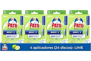 PATO Canard Disques actifs Nettoyant automatique pour toilettes Lima - 36 ml x Lot de 4