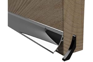 LOWENERGIE Stormguard Rain Deflector Chrome 914mm Door Water Weather Bar 32mm