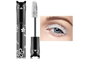 ZDHSOY Colorful Mascara, Waterproof Long Lasting Thick Mascara/Rainbow Color 4D Silk Fiber Lash Charming Masacara (White)