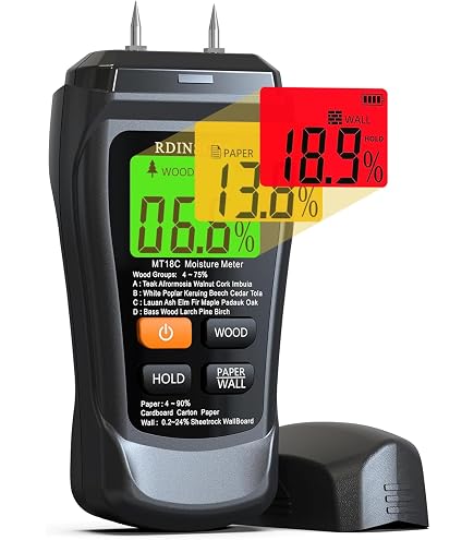 MT18 Rilevatore Di Umidità Digitale Con Display LCD – Misuratore Per Legno, Muri E Cartongesso