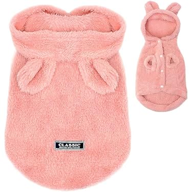 Süßes Hundekostüm Als Schweinchen – Rosa Kapuzenpullover Für Halloween & Winter