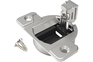 HOLDLY Lot de 8 charnières de rechange pour Blum 33.3600, compactes à vis sur cadre d'ouverture de 110 degrés, charnières de porte d'armoire, remplacent les charnières Blum d'origine (avec vis, plaque de