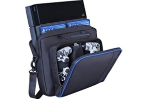 ASNOMY Carrying Case for PlayStation 4, New Travel Storage Carry Case, PlayStation Protective Shoulder Bag Handbag for PlayStation 4 Slim System Console and Accessories, Upgrade Case without LOGO