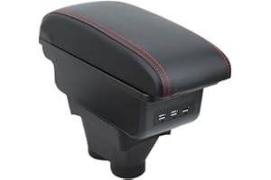 OYHCM Apoyabrazos Para Peugeot 208 2012-2018 Apoyabrazos Coche Consola Reposabrazos Central Tapizado Caja Almacenamiento Cuero Cojín Reposabrazos