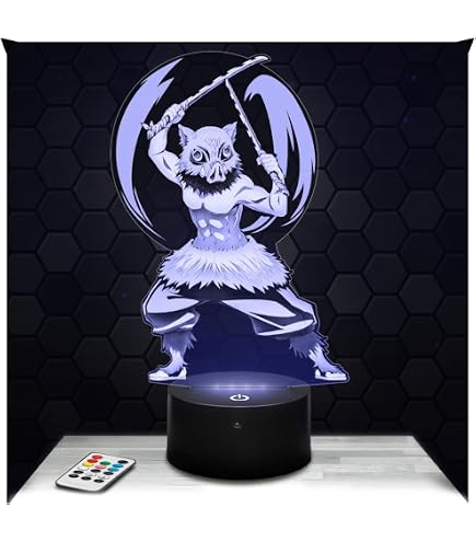 Veilleuse LED Demon Slayer - 16 Couleurs - Télécommande Et Tactile - Décoration Chambre Enfant - Cadeau Anime - 8