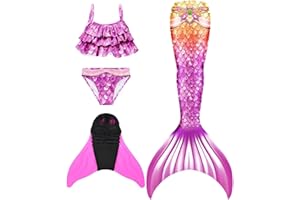 SPEEDEVE Queue de Sirène Filles Maillots de Bain avec Monopalme