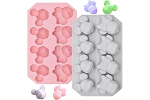 Miotlsy Moules à bonbons en silicone 2PCS Moule de cuisson en silicone Moule à gâteau Cartoon pour Chocolat Fondant Gâteau Biscuit Glaçons Décoration DIY de Patisserie