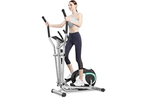 THERUN Vélo elliptique Crosstrainer avec Fitness à 8 Niveaux de Résistance Elliptique Ecran LCD, Poids d'inertie de 4 KG, Porte Tablette