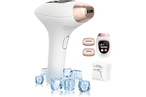 Lorrtta Laser Hair Removal Device, IPL Hair Removal for Women 5 Energy Levels, 990000 Flashes, 2 Control Modes, IPL Hair Removal Device Body Facial Bikini Line Arm Leg, Laser Hair Removal Home Use