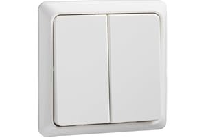 Schneider Electric Elso Doppeltaster, Unterputz, 42V/1A, Renovierung, reinweiss, Artikelnummer 506194