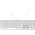 Mobility Lab ML311142 wired Tastatur mit dem deutschen QWERTZ Tastaturlayout für Mac- Weiß/Silber