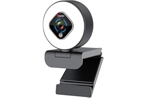 Angetube Webcam con funzione zoom - 1080P streaming media web cam con doppio microfono con zoom digitale a 5- livelli Utilizzato per chat video e videoconferenze, compatibile con Windows Mac e Android