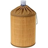 Orret Home Hasır Bambu Damacana Kılıfı &ndash; 53x42 cm El &Ouml;rg&uuml;s&uuml; Hasır Damacana &Ouml;rt&uuml;s&uuml;, Estetik Su Damacanası Kaplama, Dekoratif E