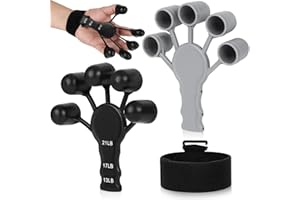 StarryTiger 2 Piezas Fortalecedor de Agarre, Ejercitador de Manos Ajustable con 6 Niveles de Resistencia, Fortalecedores de Mano para Entrenamiento de Fuerza