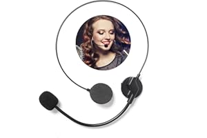 KIKI FANCY Fake Microphone Headset, Fake Mic Headset for Child Prop Microphone Costume Accessories Headset Fake Singer Headset Mic Microphone Headphones Costume Accessory Prop Cosplay Headpiece Party