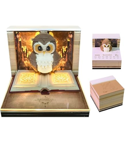 thumbnail image 2 of HOTBEST 3D Memo Pad, 3D Sticky Notes Pad With Pen Holder, Creative 3D Paper Art 2 of 9