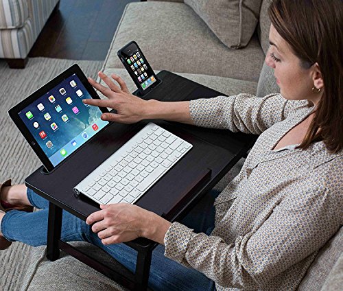 Sofia + Sam Multi Tasking Laptop Bed Tray | Supports Laptops Up To 18 Inches (Walnut) - 4