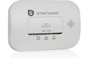 Smartwares FGA-13081 Rilevatore di monossido di carbonio - sensore da 10 anni - batterie da 3 anni - Con display e pulsante di prova
