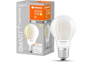 LEDVANCE Smarte LED-Lampe mit Wifi Technologie, Sockel E27, Dimmbar, Warmweiß (2700K), Birnenform, Matt, Ersatz für herkömmliche 75W-Glühbirnen, steuerbar mit Alexa, Google & App, 1er-Pack