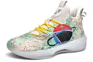 CZHIHANEG Chaussures de Basket - Ball Chaussures de Basket - Ball pour Les Jeunes Filles entraîneur de Basket - Ball Confortable High Top Respirant Sneakers Hommes Femmes antidérapant