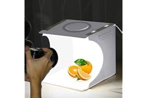 PULUZ Mini studio fotografico, 72 luci a LED con luce bianca regolabile/calda/morbida, sfondi a 6 colori, scatola luminosa portatile per la presentazione di piccoli prodotti