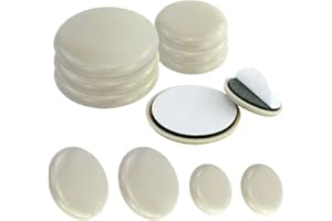 EASYKEENECOM 12 Piezas 35mm/50mm PTFE Redondos,Autoadhesivos Planeadores para Muebles,Deslizadores para Muebles Ideal para Mover Muebles Pesados, Ayudar en la mudanza y organizar Las oficinas