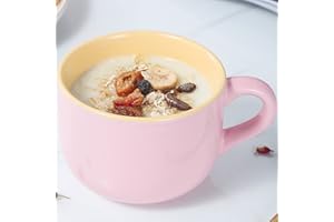 Arawat Duży Kubek Miska Zbożowa z Henke Xxl Kubek Do Kawy Duży Ceramiczny Kubek Do Herbaty z Łyżeczką Podstawka 600ml Kubek Do Kawy Kubek Zbożowy Prezent Urodzinowy Kubek Do Kawy Kubek