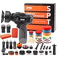 SPTA 12V Cordless Car Polisher Tool Sets, Cordless Drill Variable Speed Polisher and Buffer, 2000mAh Li-ion Battery with Fast Charger and Polishing Pads for Car Detailing and Paint Polishing