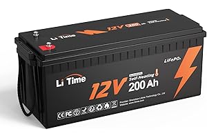 LiTime 12V 200Ah Bateria Lifepo4 z Samonagrzewającym Się Ładowaniem w Niskiej Temperaturze (-4°F), Akumulator LiFEPO4 z 100A BMS 4000+ Cykli, Bateria Litowa LiFePO4 Dla RV Magazynowanie Energii w Domu