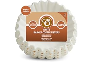 EDESIA ESPRESS 200 Stück 80/200mm Korbfilter Kaffeefilter - kompatibel mit Beem, Cuisinart, Phillips, Gastroback usw.