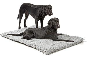 Wallace & Jones | Snow, Gepolsterte Liegedecke, Rutschhemmend | Grau | ca. 130 x 90 x 5 cm