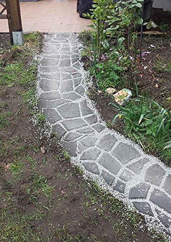 @tec Betonform Schalungsform Gießform Plastikformen für Beton, Natursteinpflaster-, Kopfsteinpflaster-Schablone, Pflastersteine, Terrassenplatten, Trittplatten und Gehwegplatten für Garten 44x44x4 cm - 5