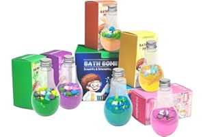 GREENKOU 6 Pack Large Bath Bombs Fizzy Gift Set for Kids & Toddlers, Surprise Experience, Nontoxic, Colorful Fizzy Fun, Bubble Bath STEAM Science Educational Kit, for Boys and Girls Gift Sets