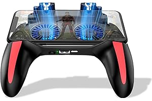 Sutinna Manette de Jeu pour Smartphone, Manette de Jeu Double contrôleur de Jeu pour téléphone Portable avec Ventilateur 2500mAh/5000mAh(5000 mah)
