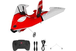 USHINING RC Flugzeug Kinder, 2,4 GHz Ferngesteuertes Flugzeug mit Integriertem Gyroskop Leichtes Langlebiges Material Für Anfänger Kinder Und Erwachsene, Flugzeug Spielzeug Mit USB-Aufladung, 993 Rot