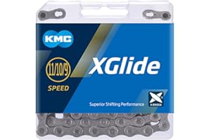 KMC Chaîne xGlide 9, 10 et 11 vitesses, gris, 126 maillons